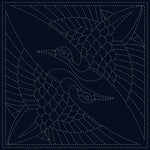 Sashiko Cloth Two Cranes