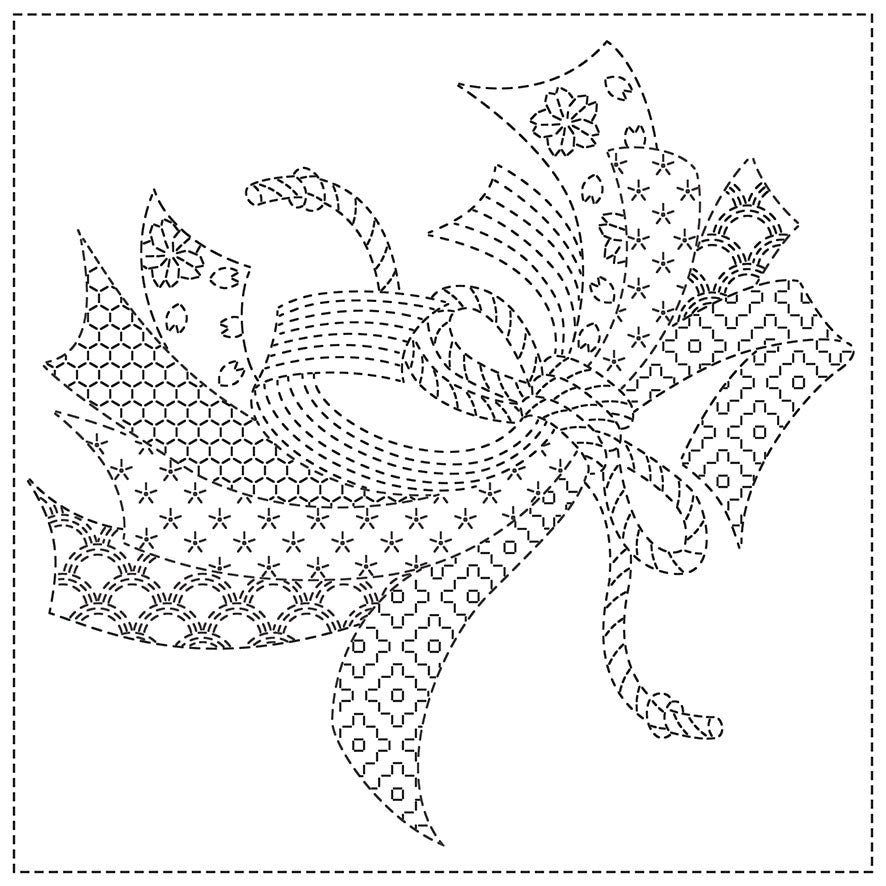 Sashiko Cloth Noshi - White
