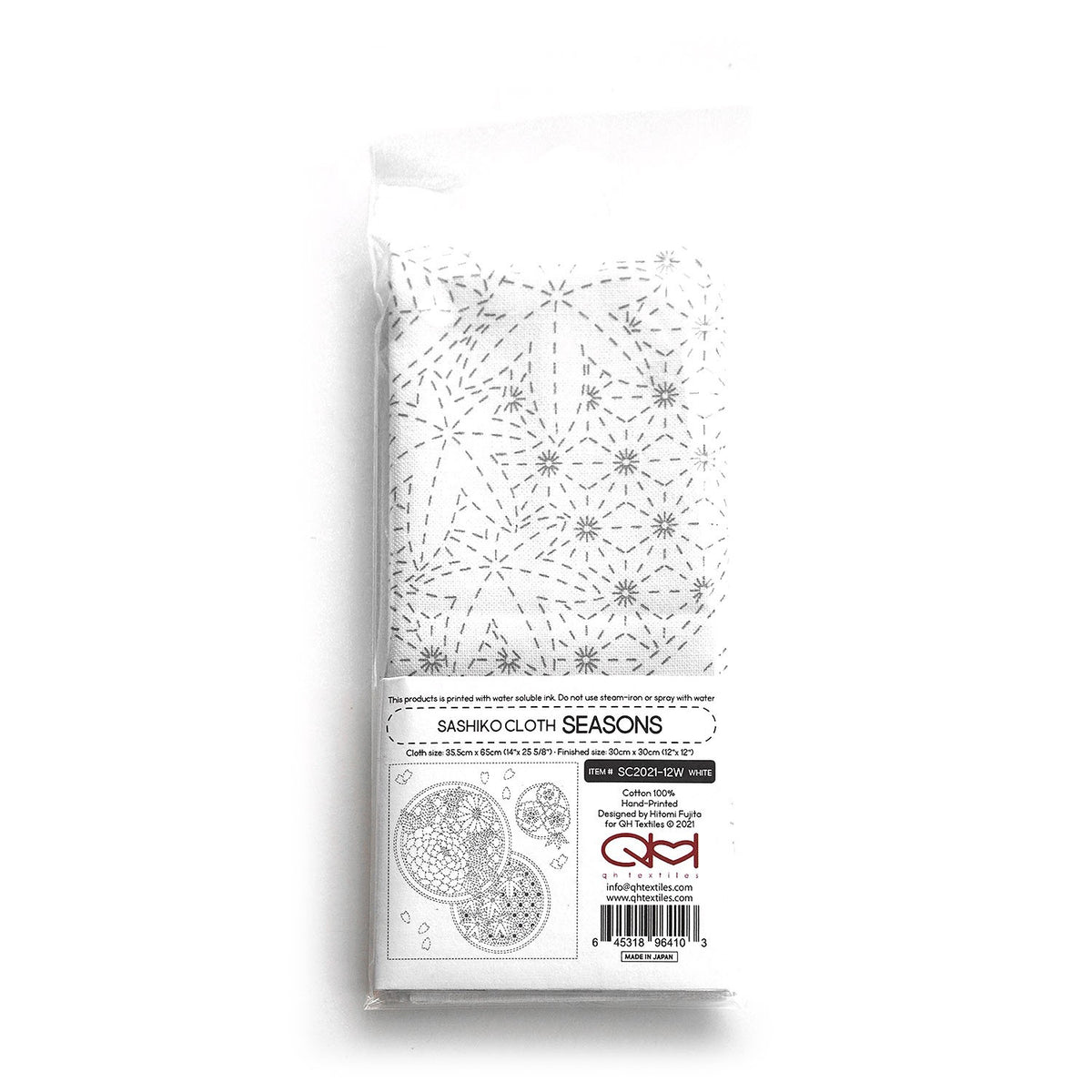 Sashiko Cloth Seasons - White