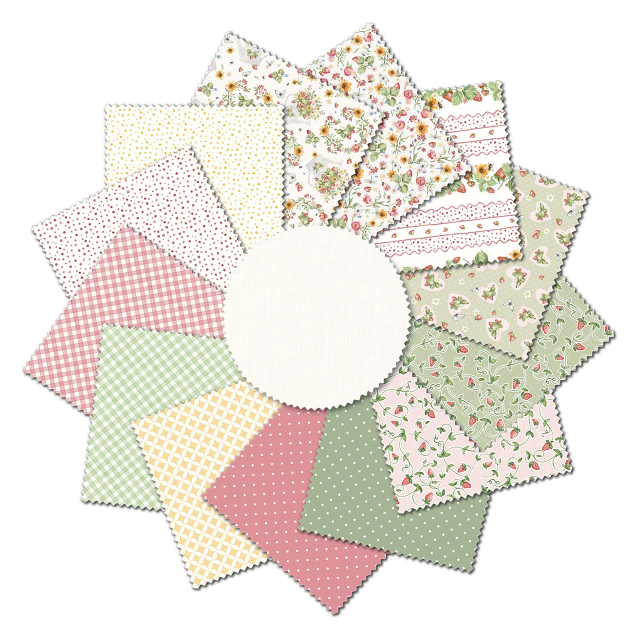 Fat Quarter Strawberry Cottage, 13pcs/bundle