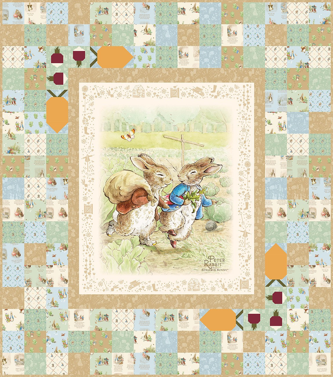Peter Rabbit & Benjamin Bunny Digitally Printed Peter's Garden Display