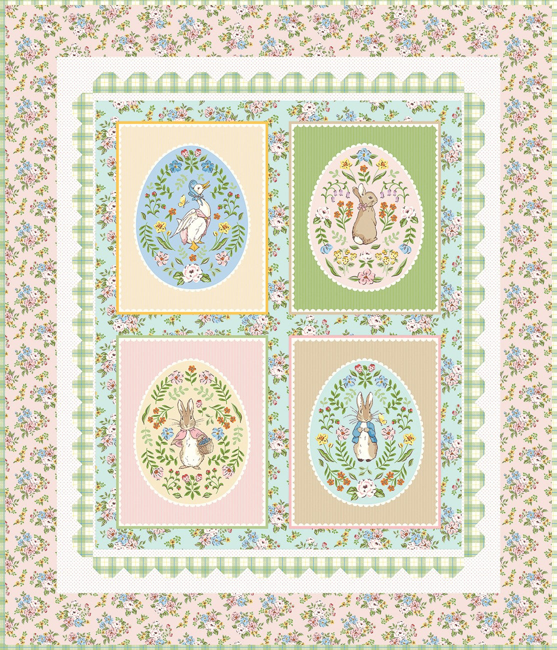 Peter Rabbit Spring Panel Quilt Store Display