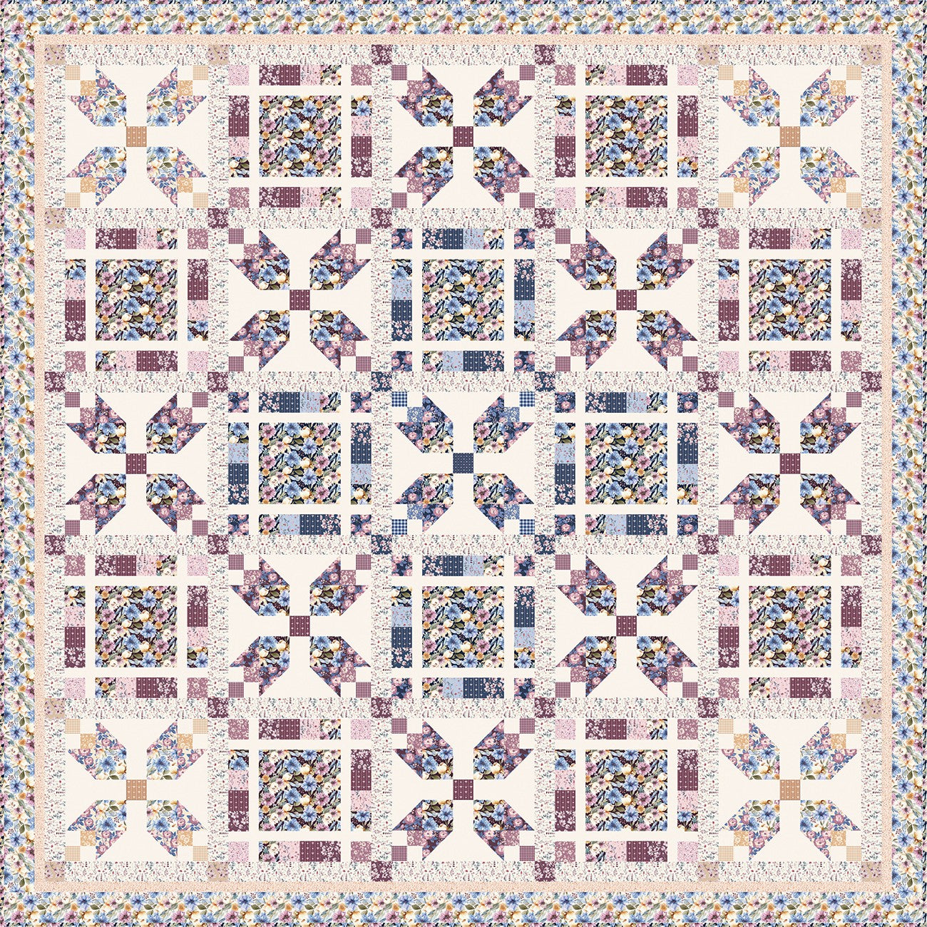 Twilight Tulips Quilt Store Display