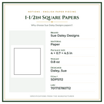 Product Specifications – 1-1/2in Square Papers