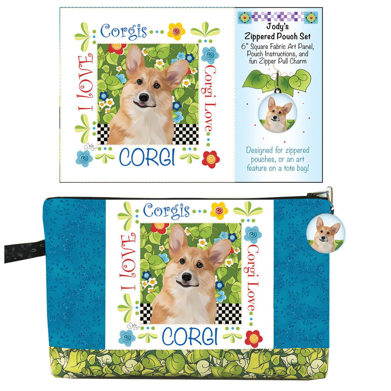 Zipper Pouch Set Corgi