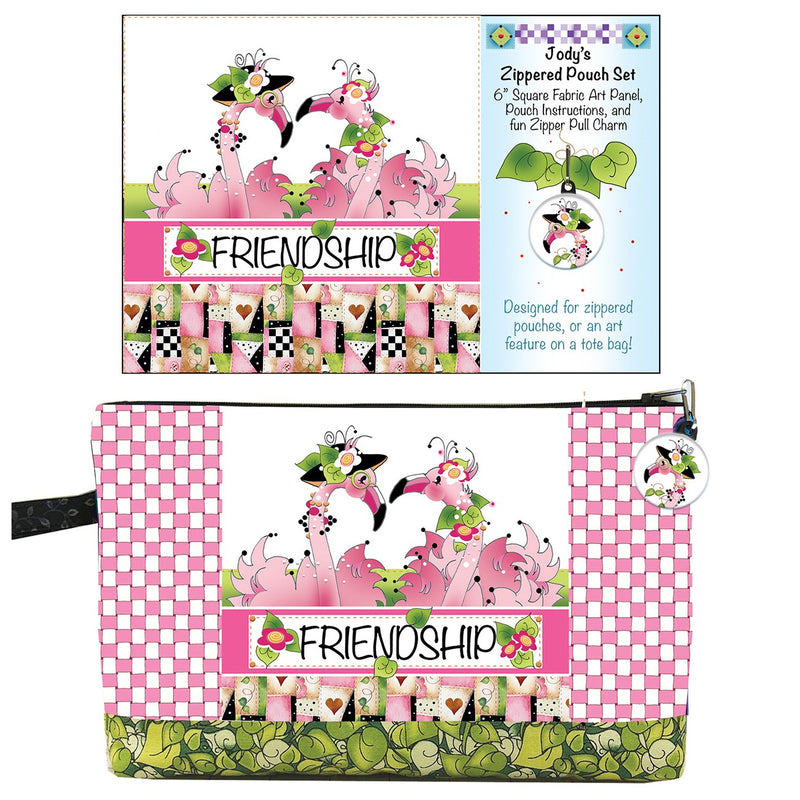 Zipper Pouch Set Fri Flamingos