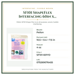 Product Specifications – SF101 ShapeFlex Interfacing 60in x 1yd White