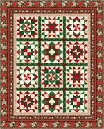 Poinsettias at Christmas Patchwork Quilt