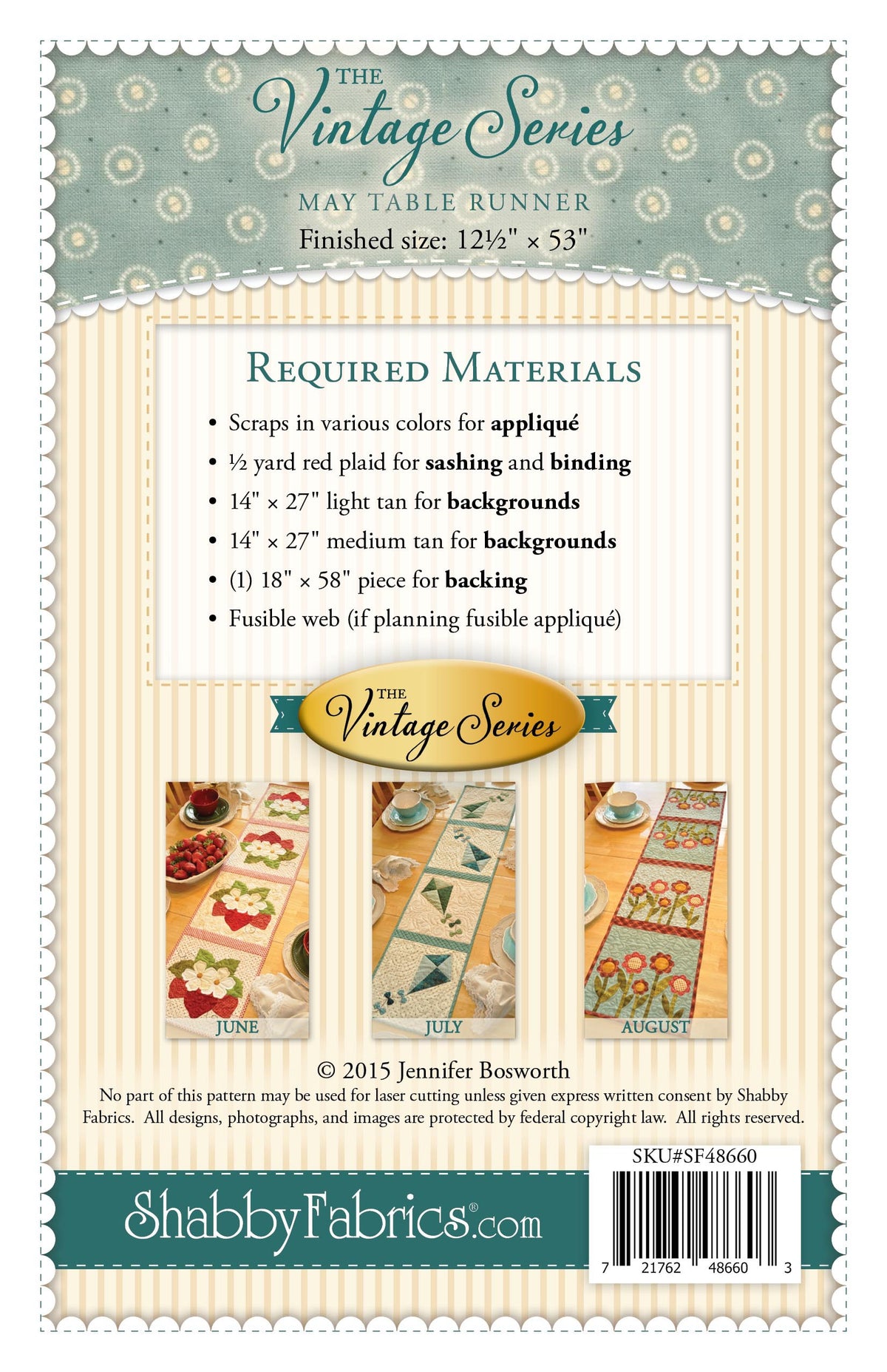Vintage Series Table Runner - May