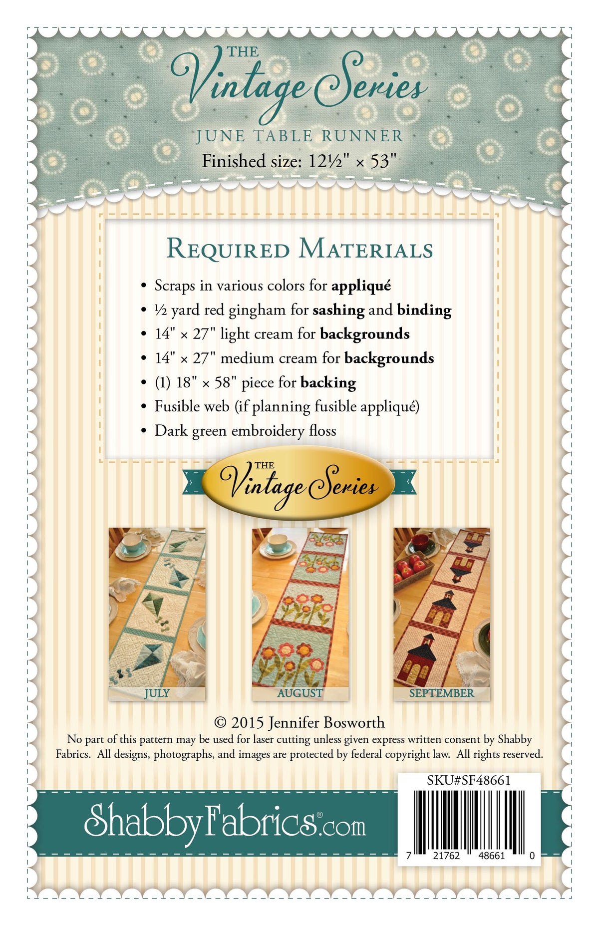 Vintage Series Table Runner - June