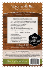 Wooly Candle Mat November