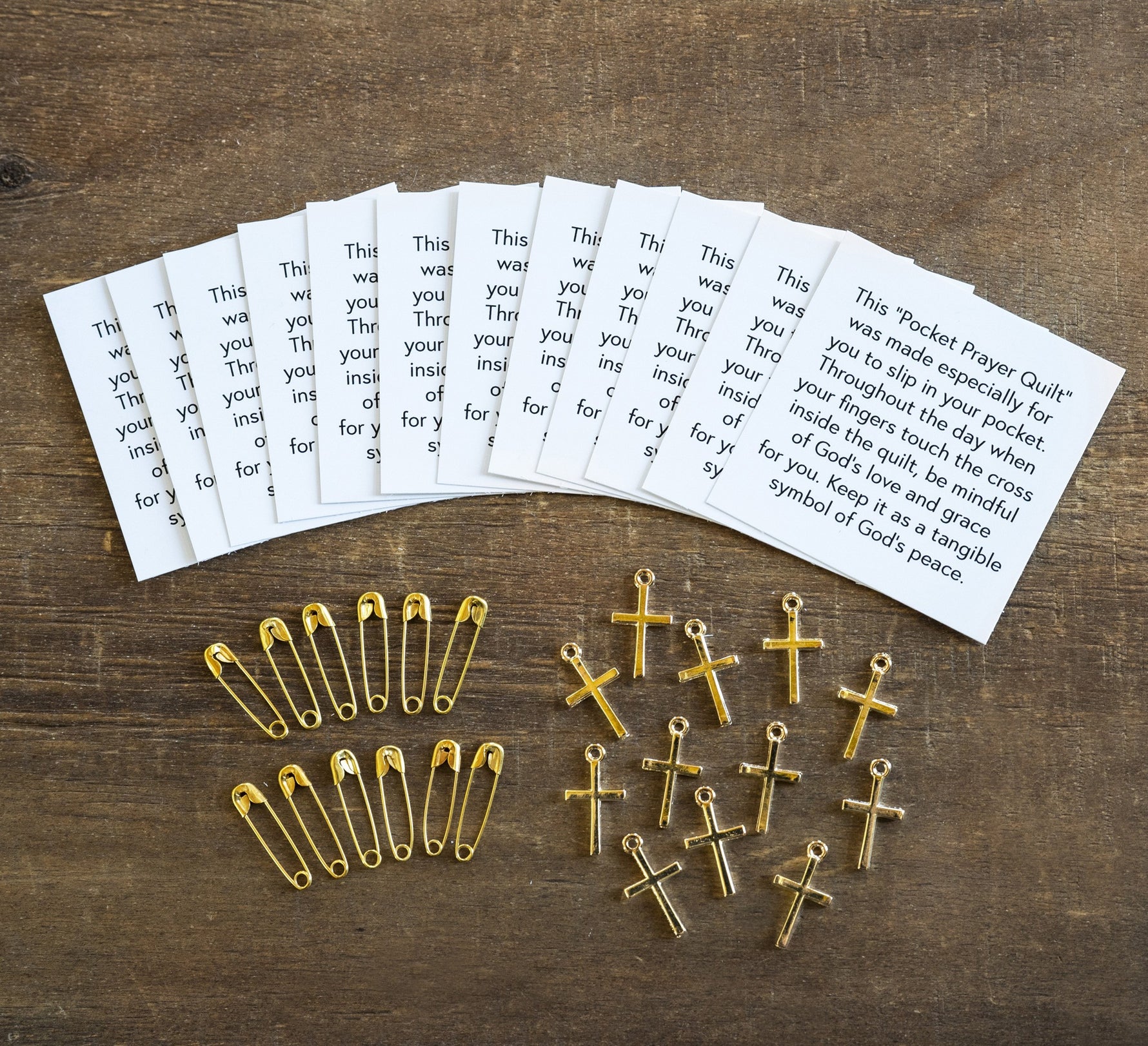Pocket Prayer Quilt Pack - Gold
