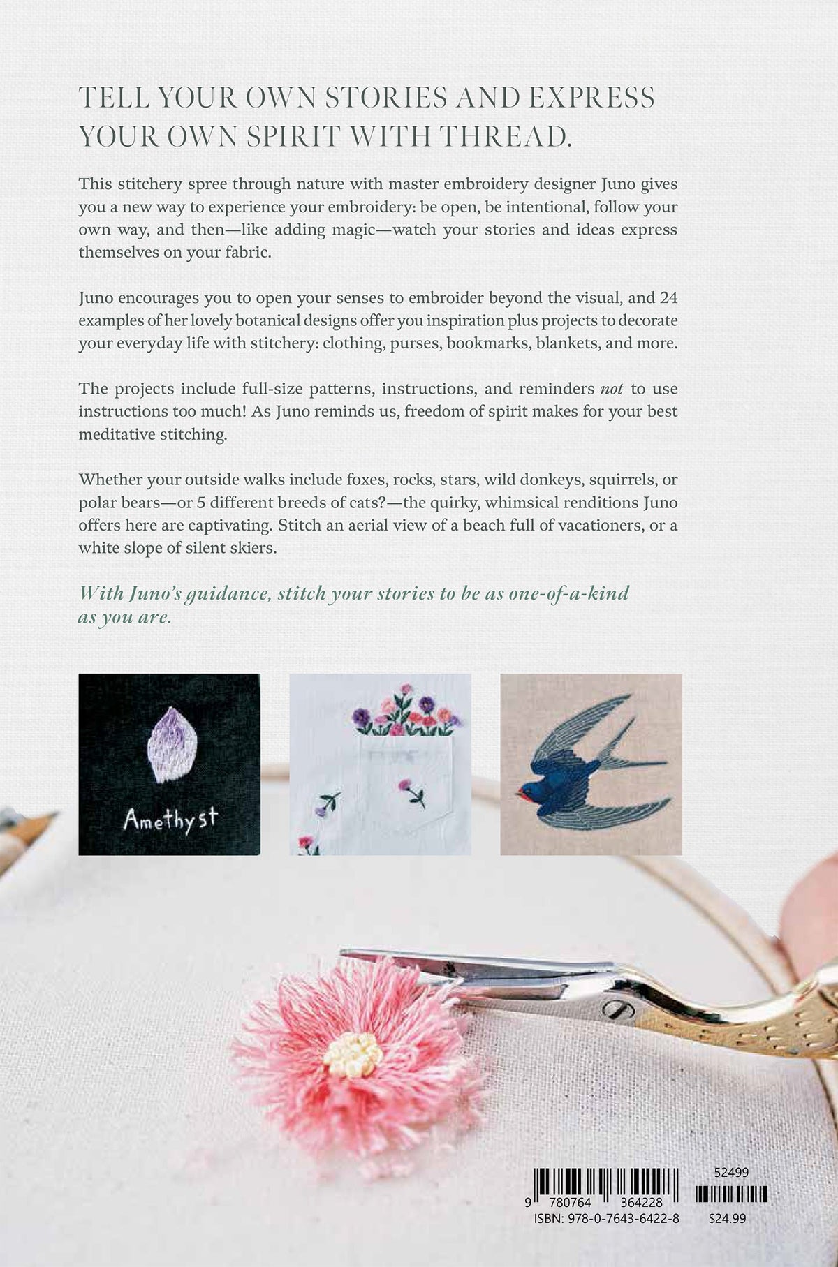 Junos Nature Embroidery Notebook: Stitching Plants Animals and Stories