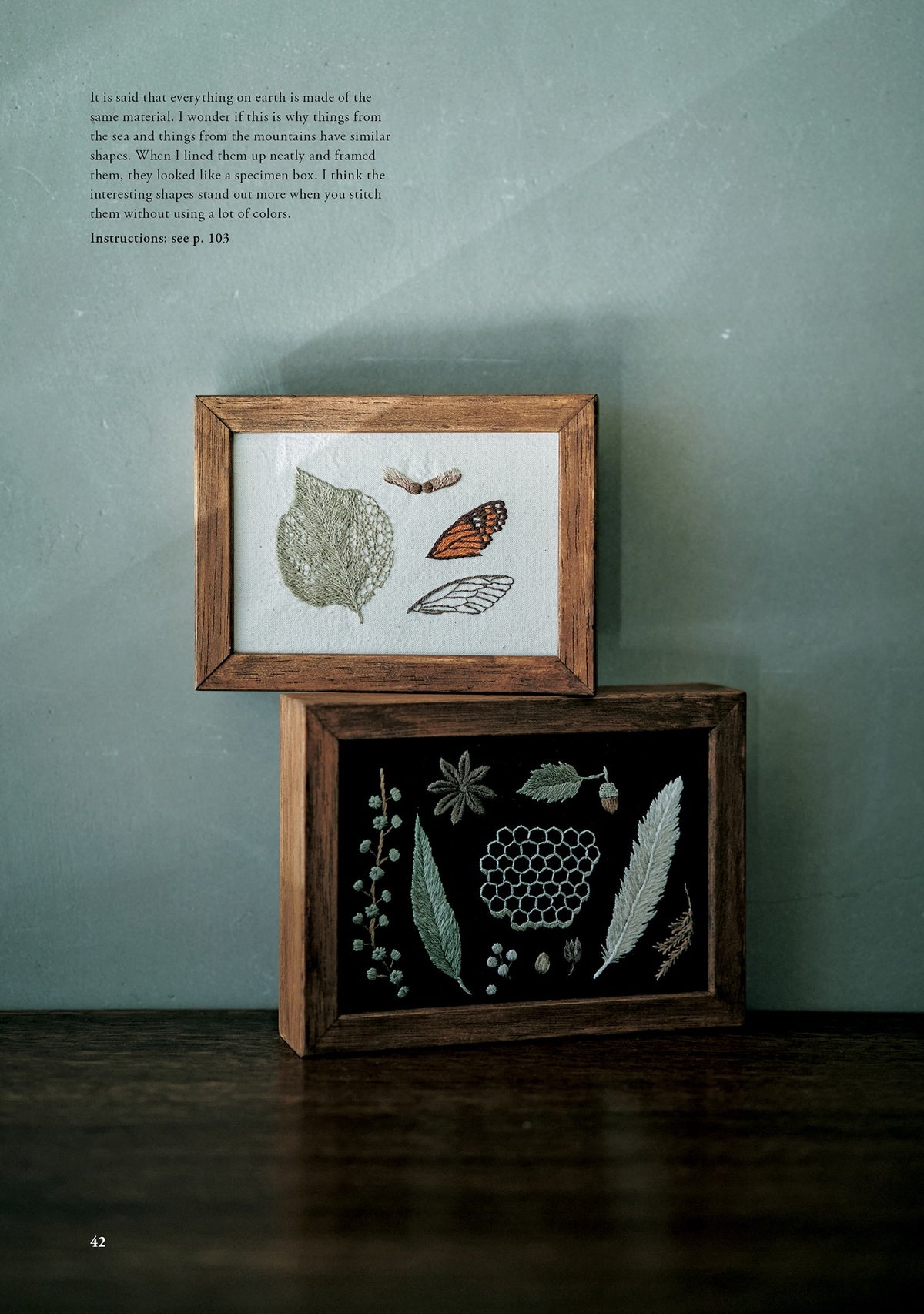 Junos Nature Embroidery Notebook: Stitching Plants Animals and Stories
