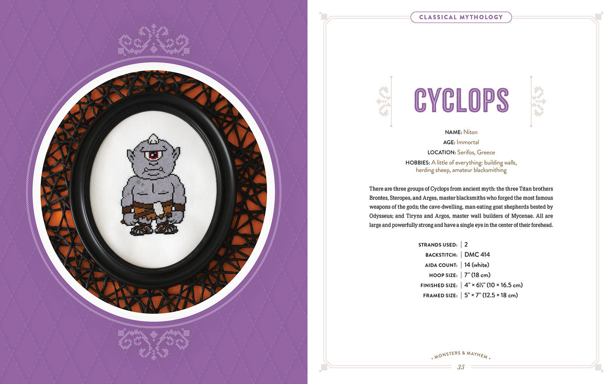 Monsters and Mayhem in Cross-Stitch