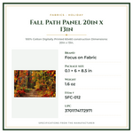 Product Specifications – Fall Path Panel 20in x 13in