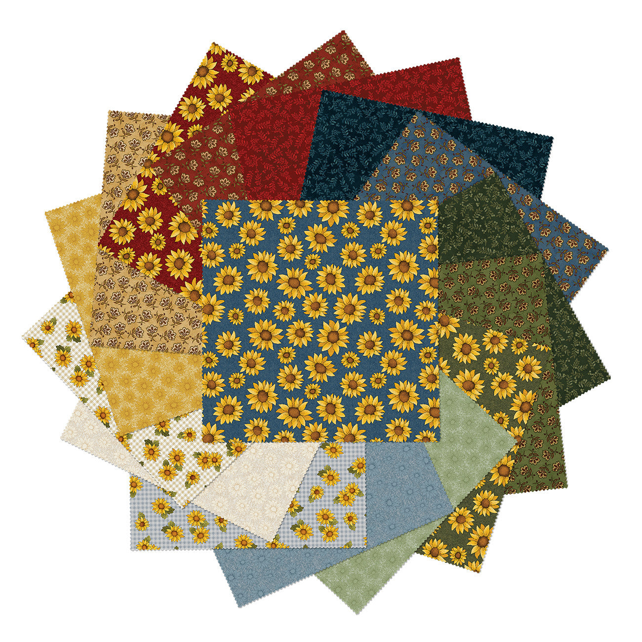Sunfower Days 10in Squares, 42pcs/bundle