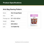 Product Specifications – Arlo Bag Sewing Pattern