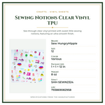 Product Specifications – Sewing Notions Clear Vinyl TPU