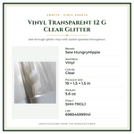 Product Specifications – Vinyl Transparent 12 G Clear Glitter