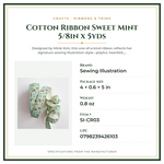 Product Specifications – Cotton Ribbon Sweet Mint 5/8in x 5yds