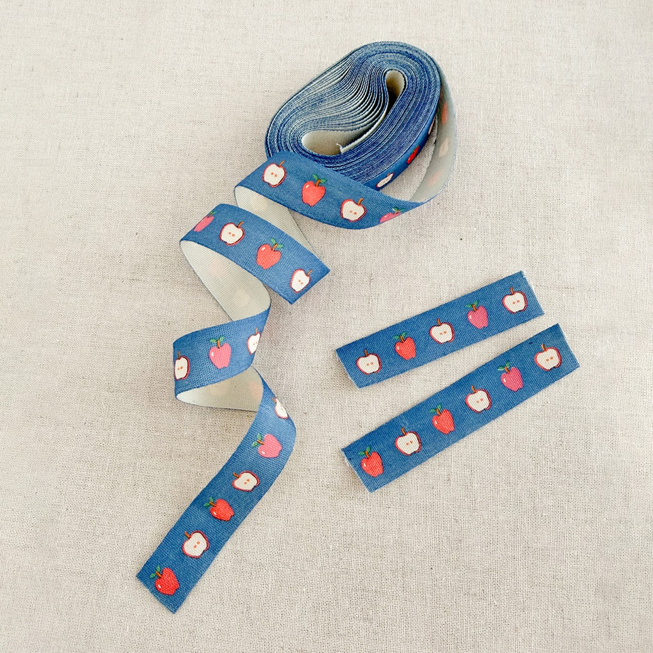 Cotton Ribbon Apple Blue 5/8in x 5yds