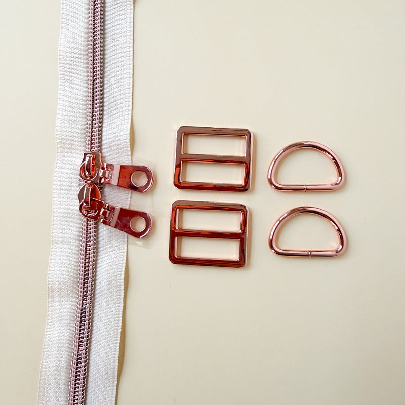 Backpack Hardware Kit Rose Gold