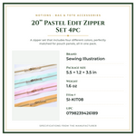 Product Specifications – 20’’ Pastel Edit Zipper Set 4pc