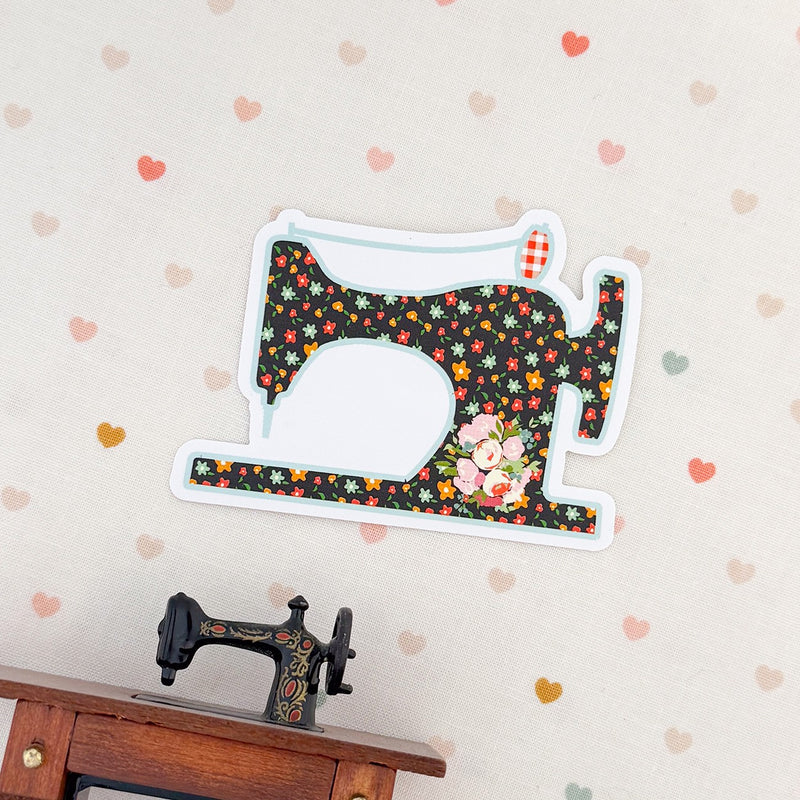 Vintage Sewing Machine Sticker 10pk