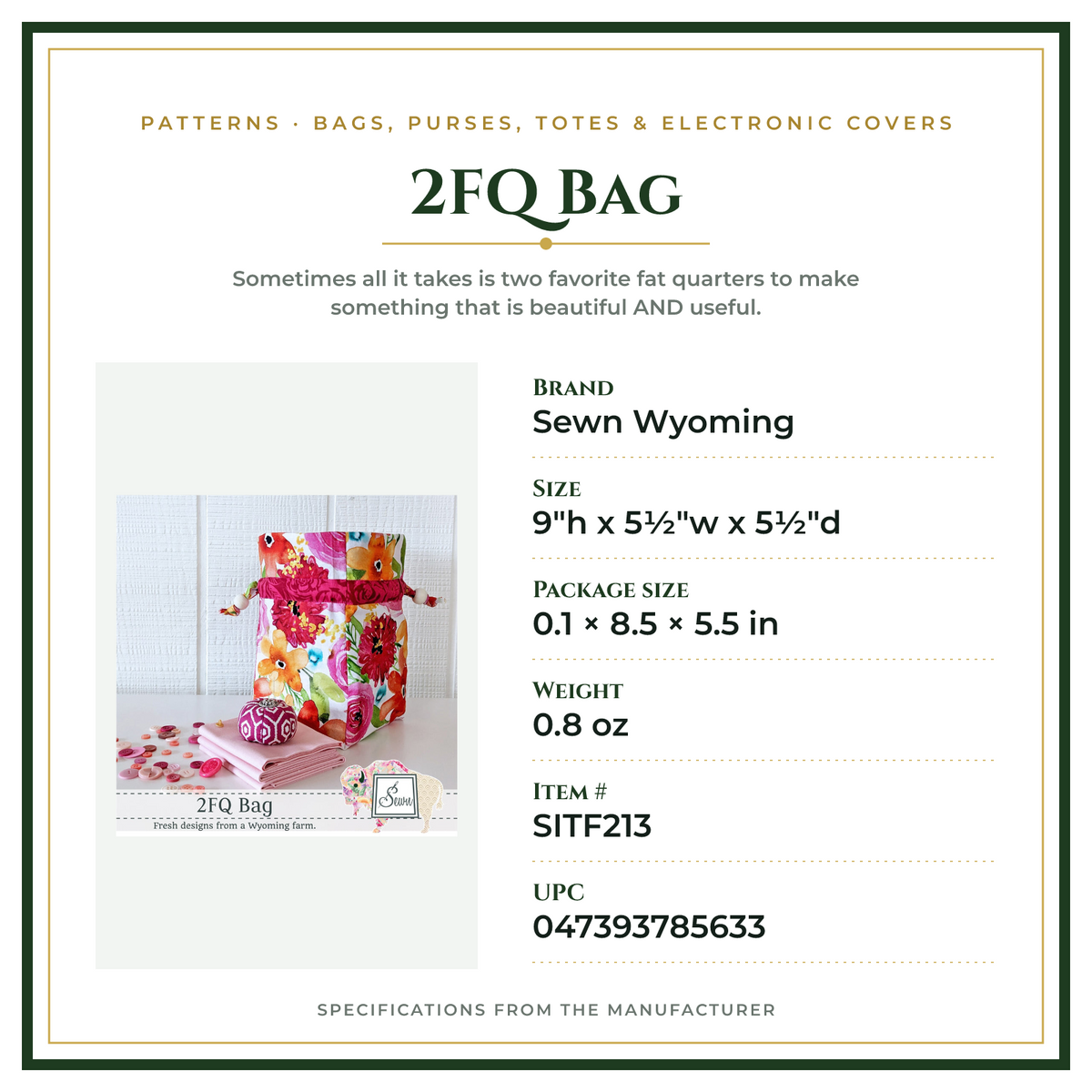 Product Specifications – 2FQ Bag
