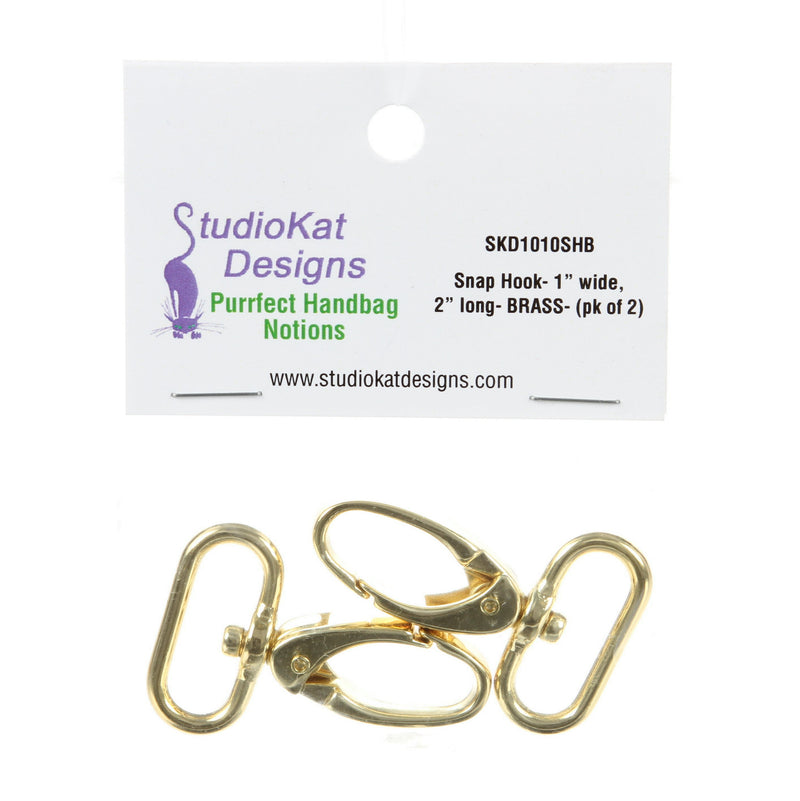 1in Snap Hook Brass 2pk