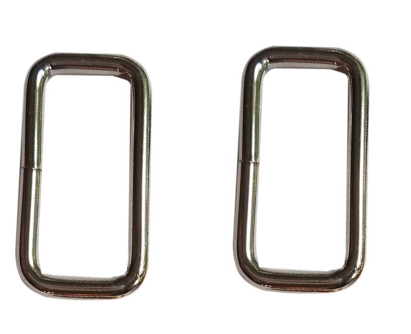 1-1/2in Rectangle Rings Nickel 2ct