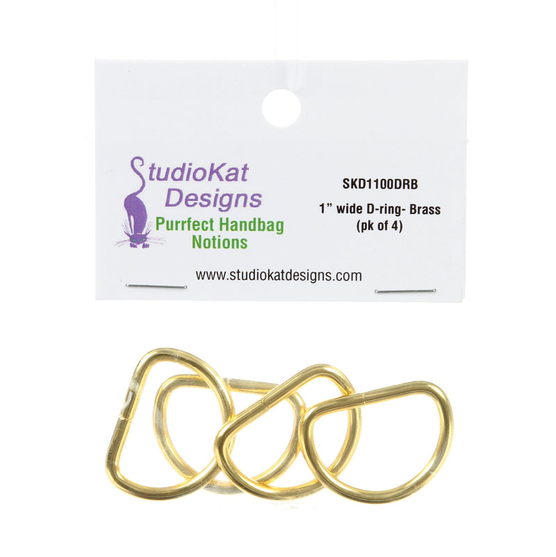 1in D-Ring Brass 4pk
