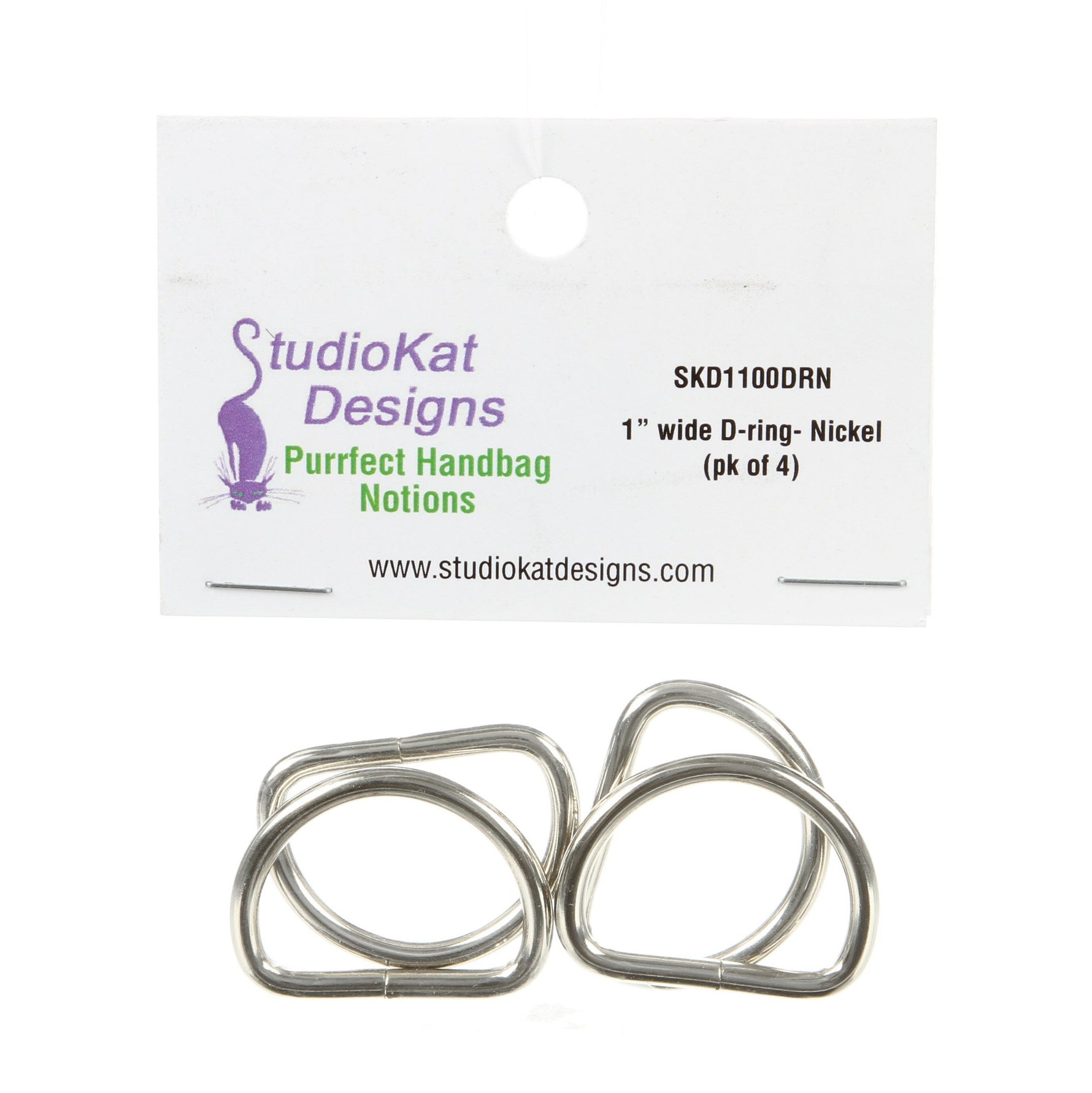 1in D-Ring Nickel 4pk