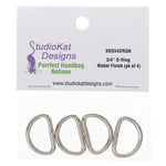 3/4in D-RING NICKEL 4 per pack