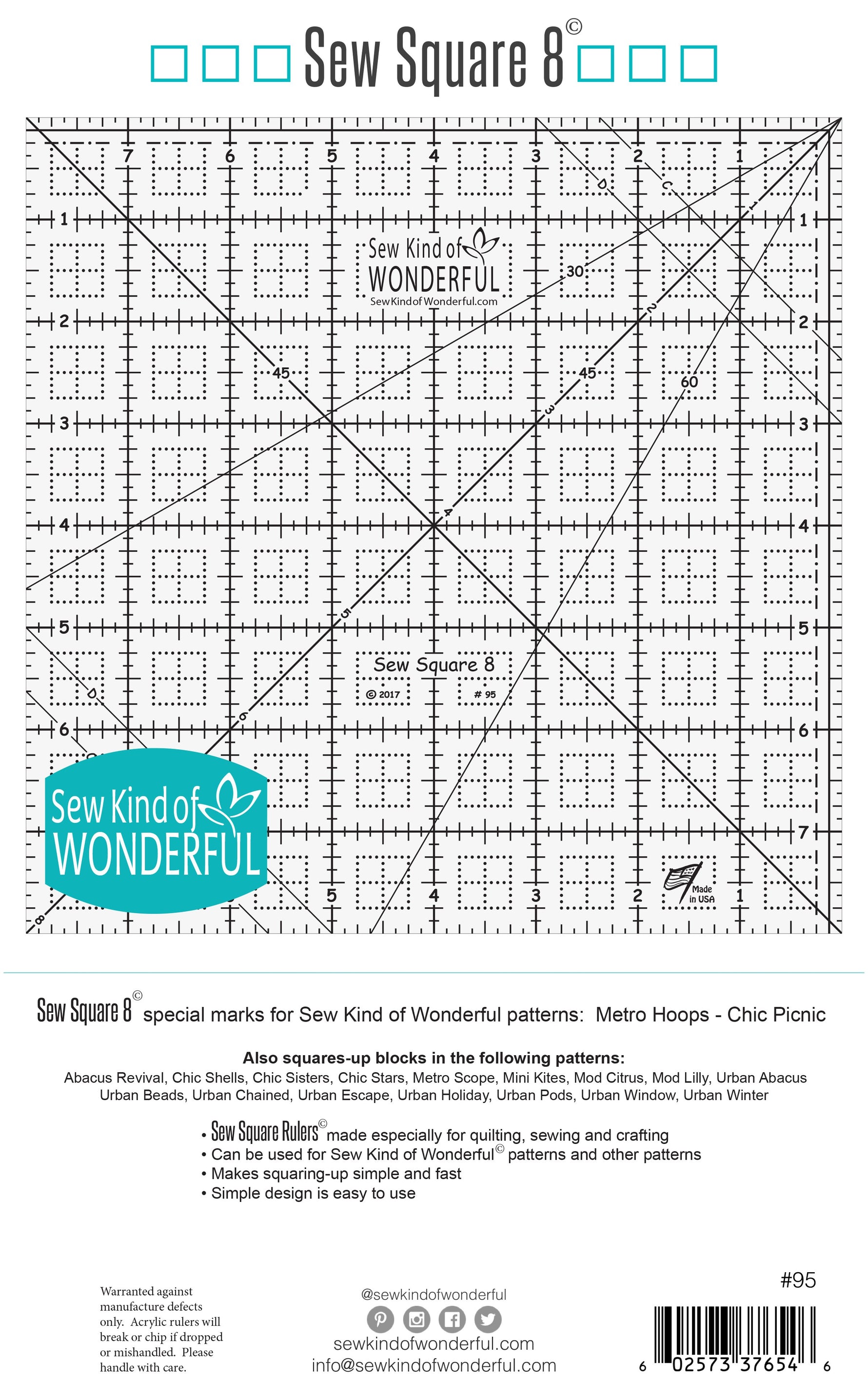 Sew Square 8 Ruler