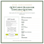 Product Specifications – QCR Curvit Ruler for Longarm Quilting
