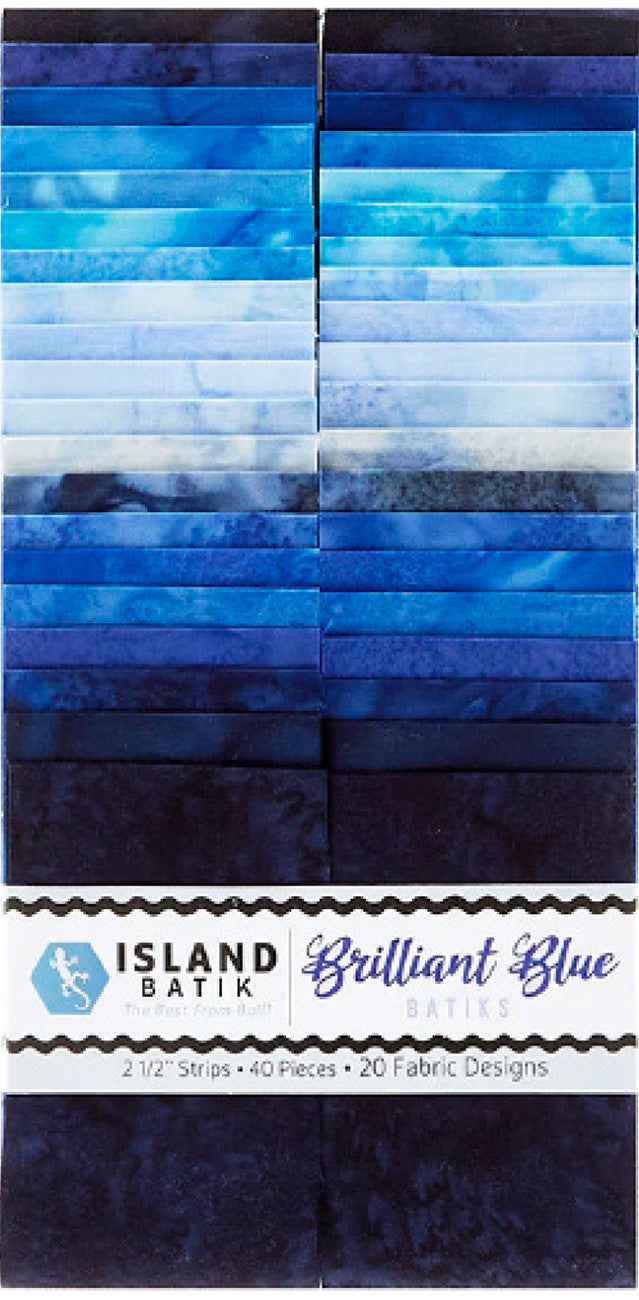 Basics Brilliant Blues 2.5in Strips (40pc x 20 colors)