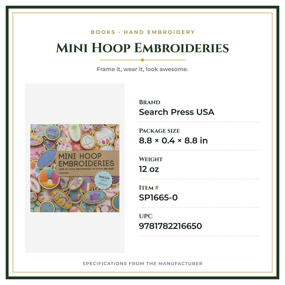 Product Specifications – Mini Hoop Embroideries