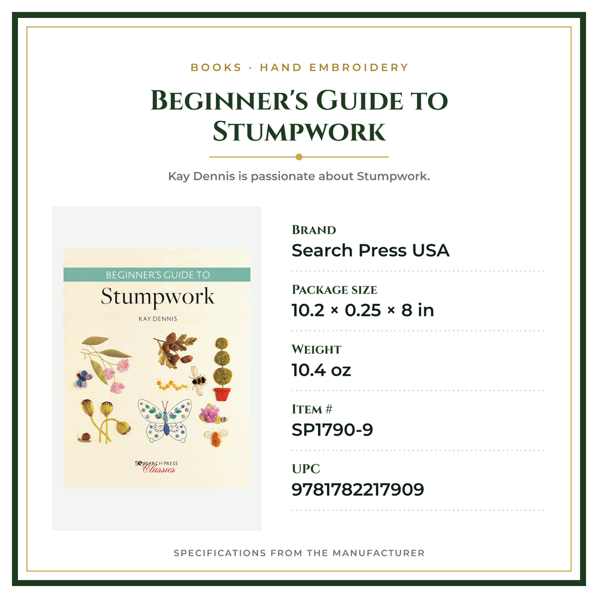 Product Specifications – Beginner's Guide to Stumpwork