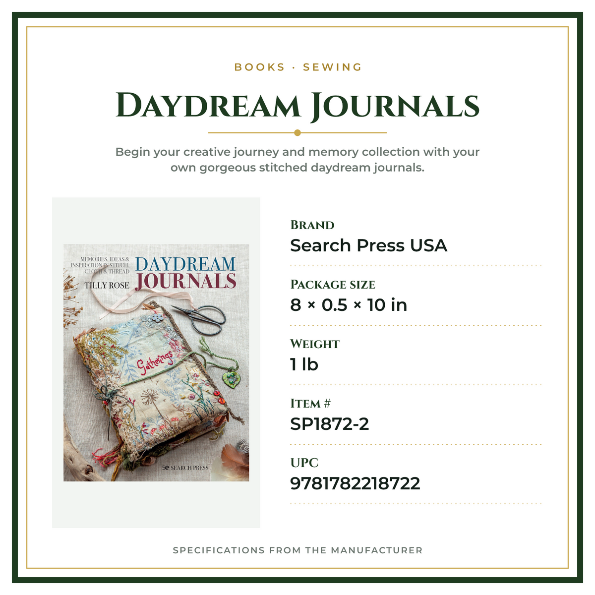 Product Specifications – Daydream Journals