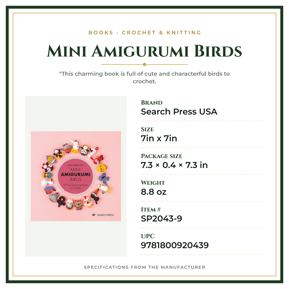 Product Specifications – Mini Amigurumi Birds