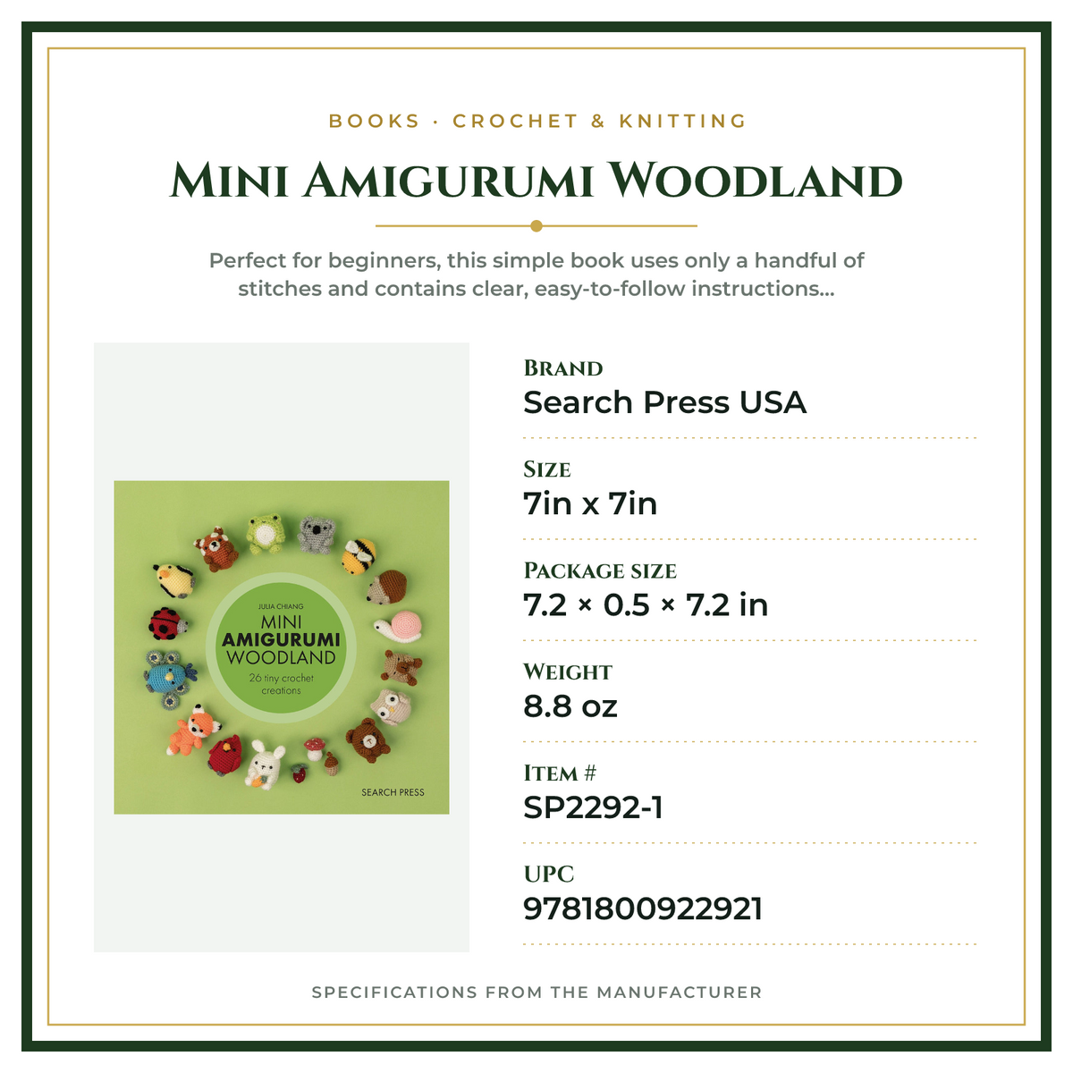 Product Specifications – Mini Amigurumi Woodland