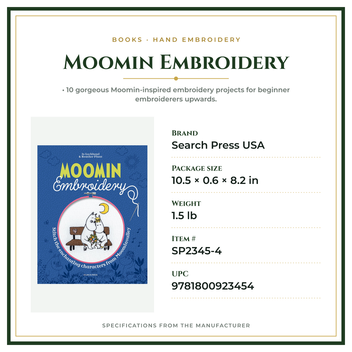 Product Specifications – Moomin Embroidery