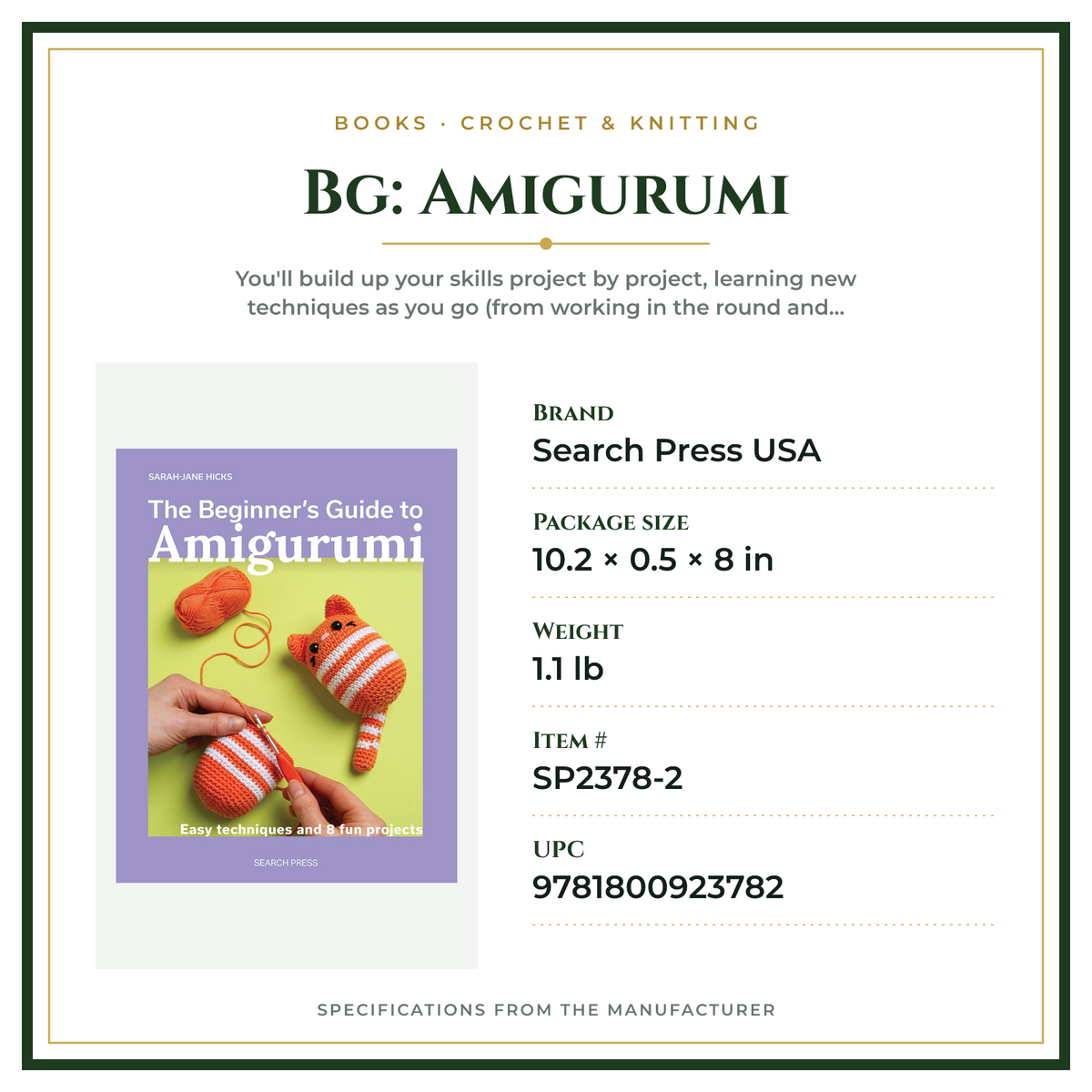 Product Specifications – Bg: Amigurumi