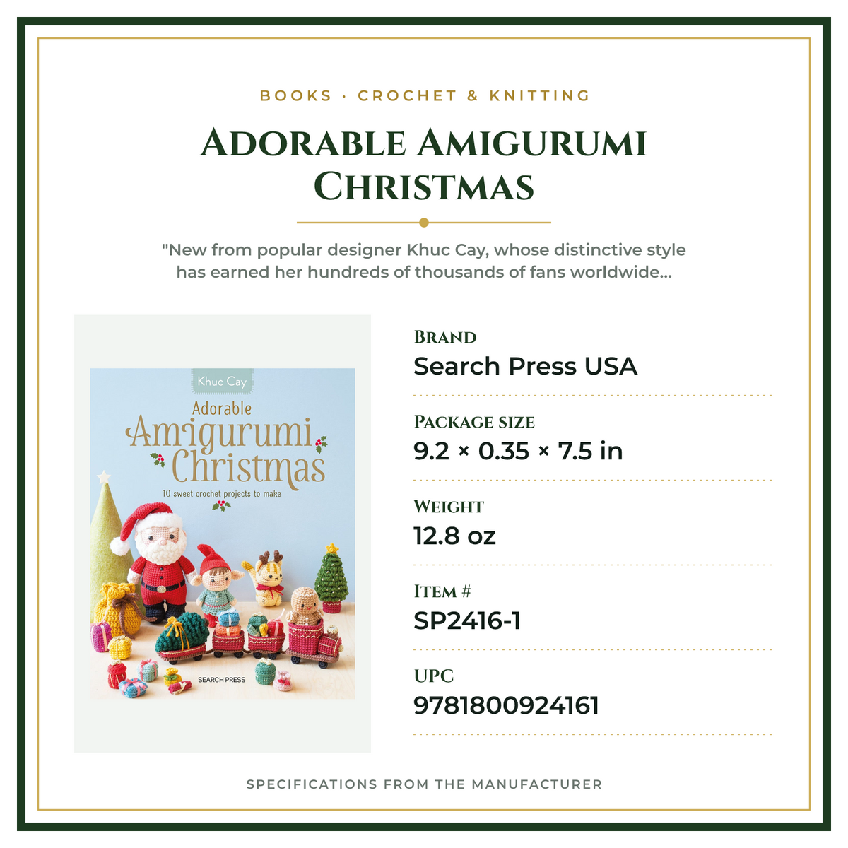 Product Specifications – Adorable Amigurumi Christmas