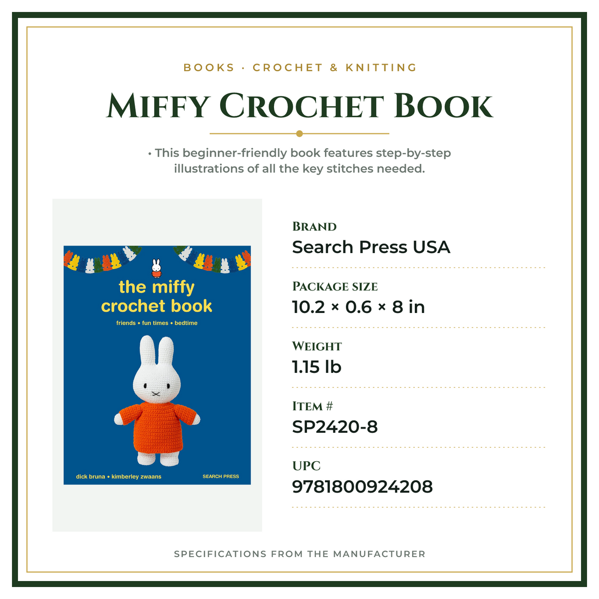 Product Specifications – Miffy Crochet Book