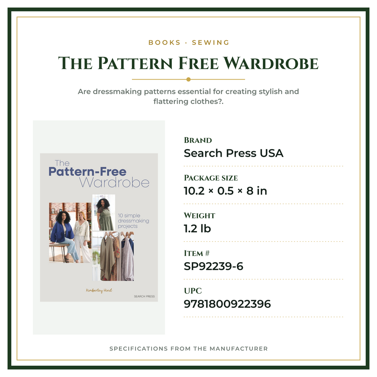 Product Specifications – The Pattern Free Wardrobe