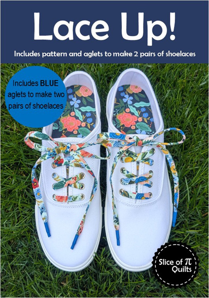 Lace Up Pattern With Blue Aglets