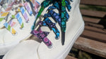 Lace Up Pattern With Blue Aglets